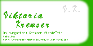 viktoria kremser business card